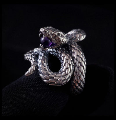 Antiqued Sterling Silver Sapientia Ring-Rings-Omnia Studios LLC-PaxtonGate