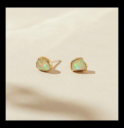 Raw Opal Natural Gemstone Studs-Earrings-Dani Barbe-PaxtonGate