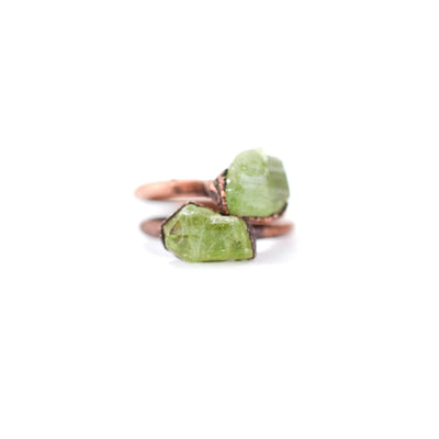 Electroformed Copper & Peridot Ring - Paxton Gate