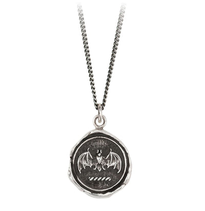 Sterling Silver Face Your Fear Talisman Necklace - Paxton Gate