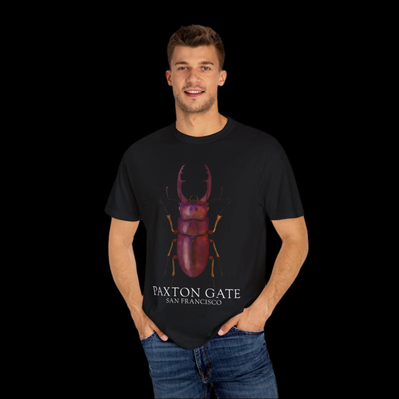 Unisex Paxton Gate Male Red Stag Beetle Tee by Kris Struble-T-Shirt-Printify-PaxtonGate