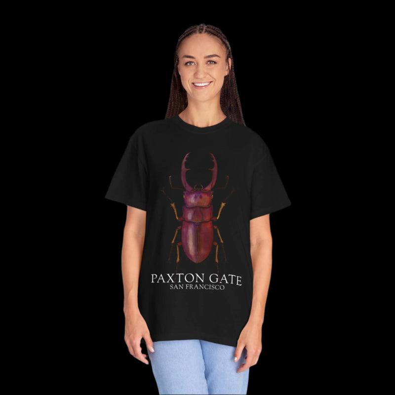 Unisex Paxton Gate Male Red Stag Beetle Tee by Kris Struble-T-Shirt-Printify-PaxtonGate