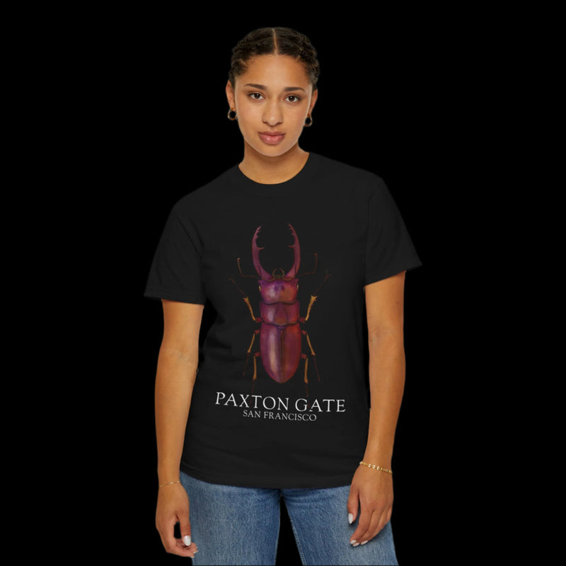 Unisex Paxton Gate Male Red Stag Beetle Tee by Kris Struble-T-Shirt-Printify-PaxtonGate
