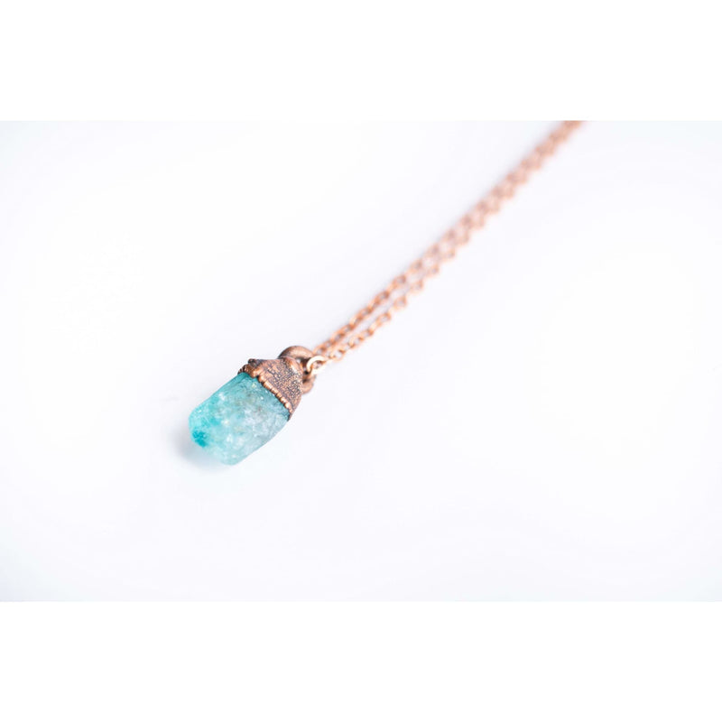 Blue Neon Rough Apatite Necklace - Paxton Gate