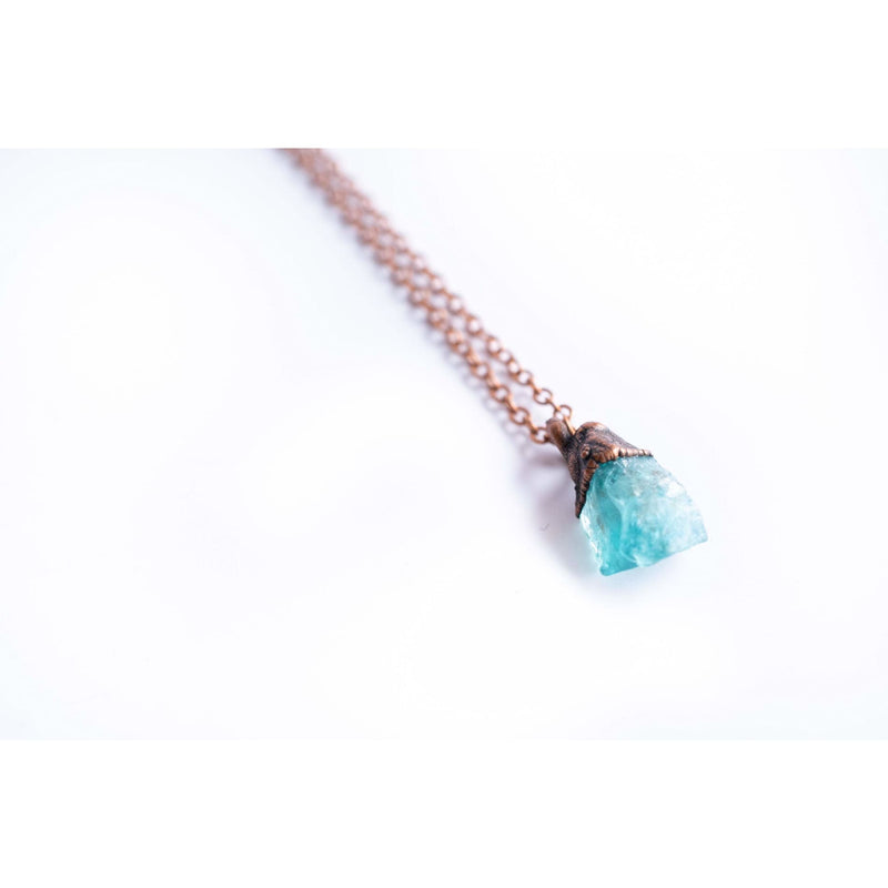 Blue Neon Rough Apatite Necklace - Paxton Gate