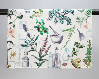 Botanical Pharmacy Printed Tea Towel - Paxton Gate