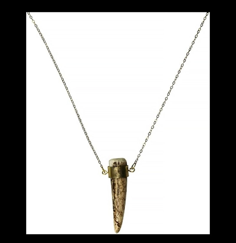 Brass Antler Shed Necklace-Necklaces-Hom Art-PaxtonGate