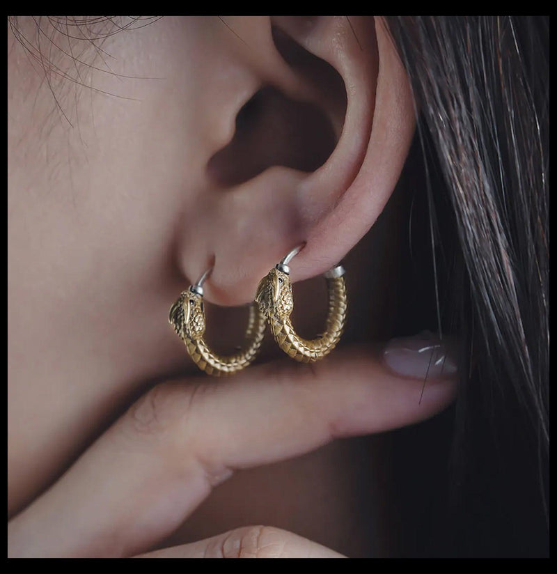 Brass Ouroboros Earrings - Paxton Gate