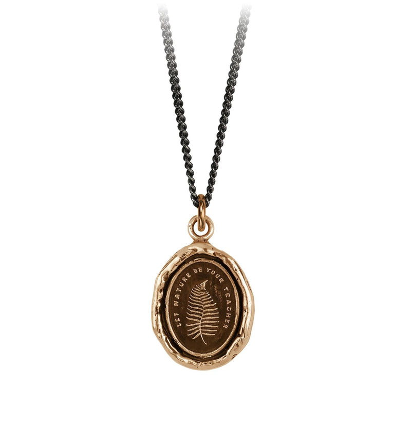 Bronze Let Nature Be Your Teacher Talisman Necklace - Paxton Gate