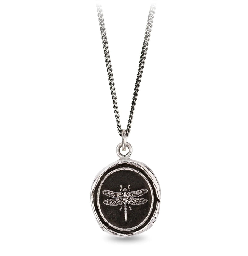 Dragonfly Sterling Silver Necklace-Necklaces-Pyrrha-PaxtonGate