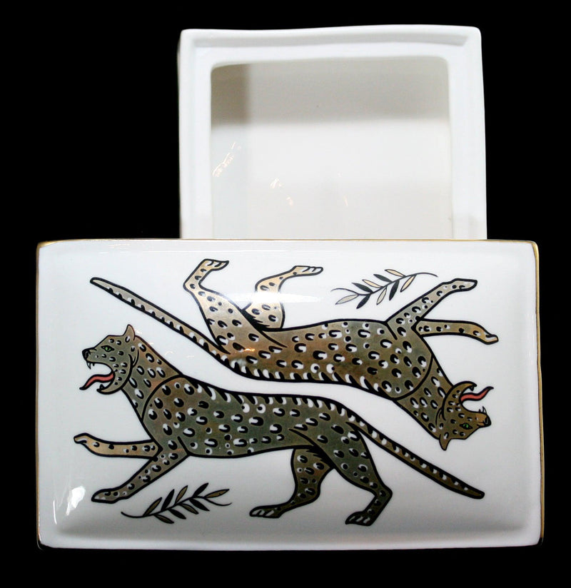 Duo Leopard Ceramic Box - Paxton Gate