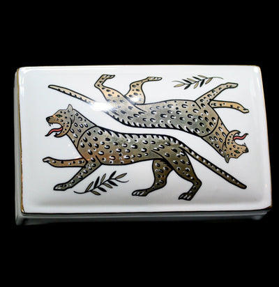 Duo Leopard Ceramic Box - Paxton Gate