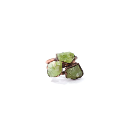 Electroformed Copper & Peridot Ring - Paxton Gate