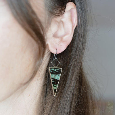 Emerald Sunset Moth Prismatic Earrings. - Paxton Gate