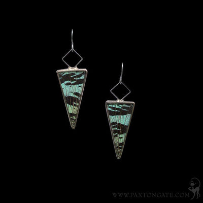 Emerald Sunset Moth Prismatic Earrings. - Paxton Gate