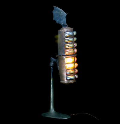 Fresnel Cicada Bat on Microphone Base Lamp-Lighting-Evan Chambers-PaxtonGate