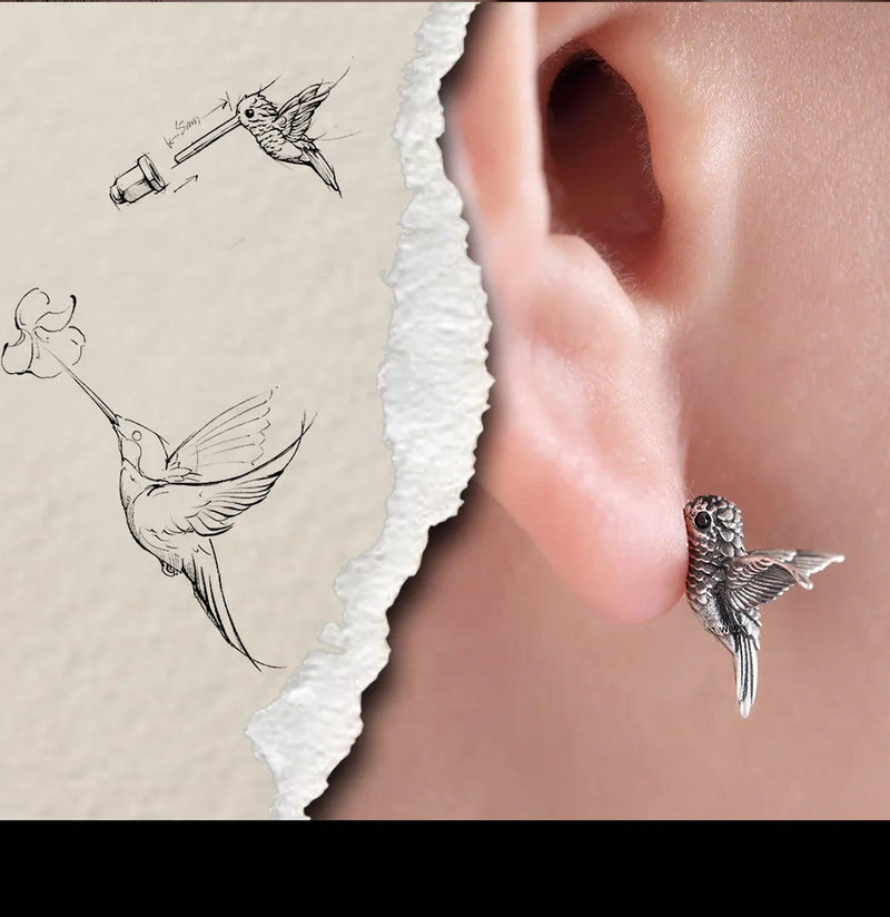 Hummingbird Stud Earrings-Earrings-Coppertist-PaxtonGate