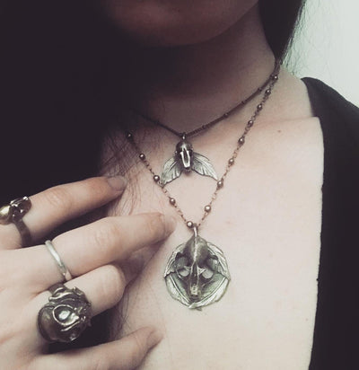 Isis Collection Brass Feather Seraph Neclklace-Necklaces-Miyu Decay-PaxtonGate