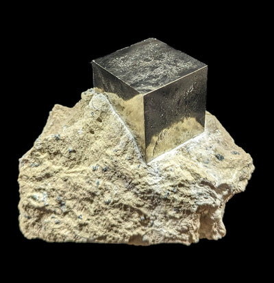 Large Pyrite Cube on Matrix Specimens-Minerals-Piritas de Navajun-PaxtonGate