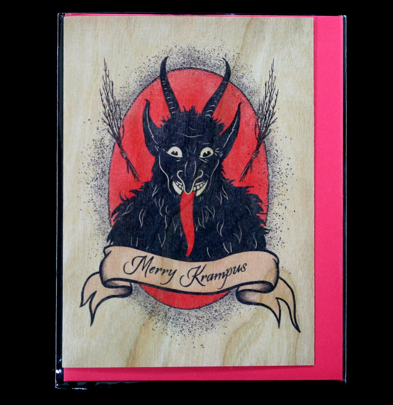 Wooded Krampus Greeting Card - Paxton Gate