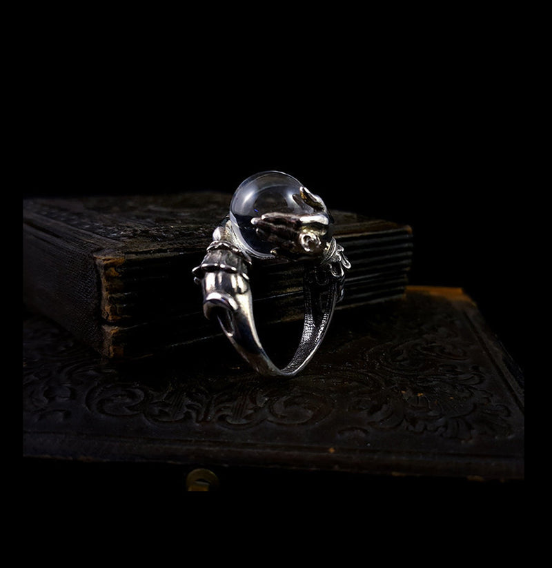 Oracle Ring With Black Hole Nebula Crystal Ball - Paxton Gate