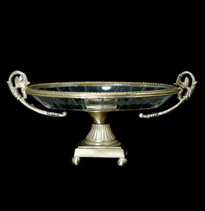 Oval Soap Dish on Metal Pedestal - Paxton Gate