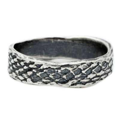 Oxidized Silver Snakeskin Band - Paxton Gate