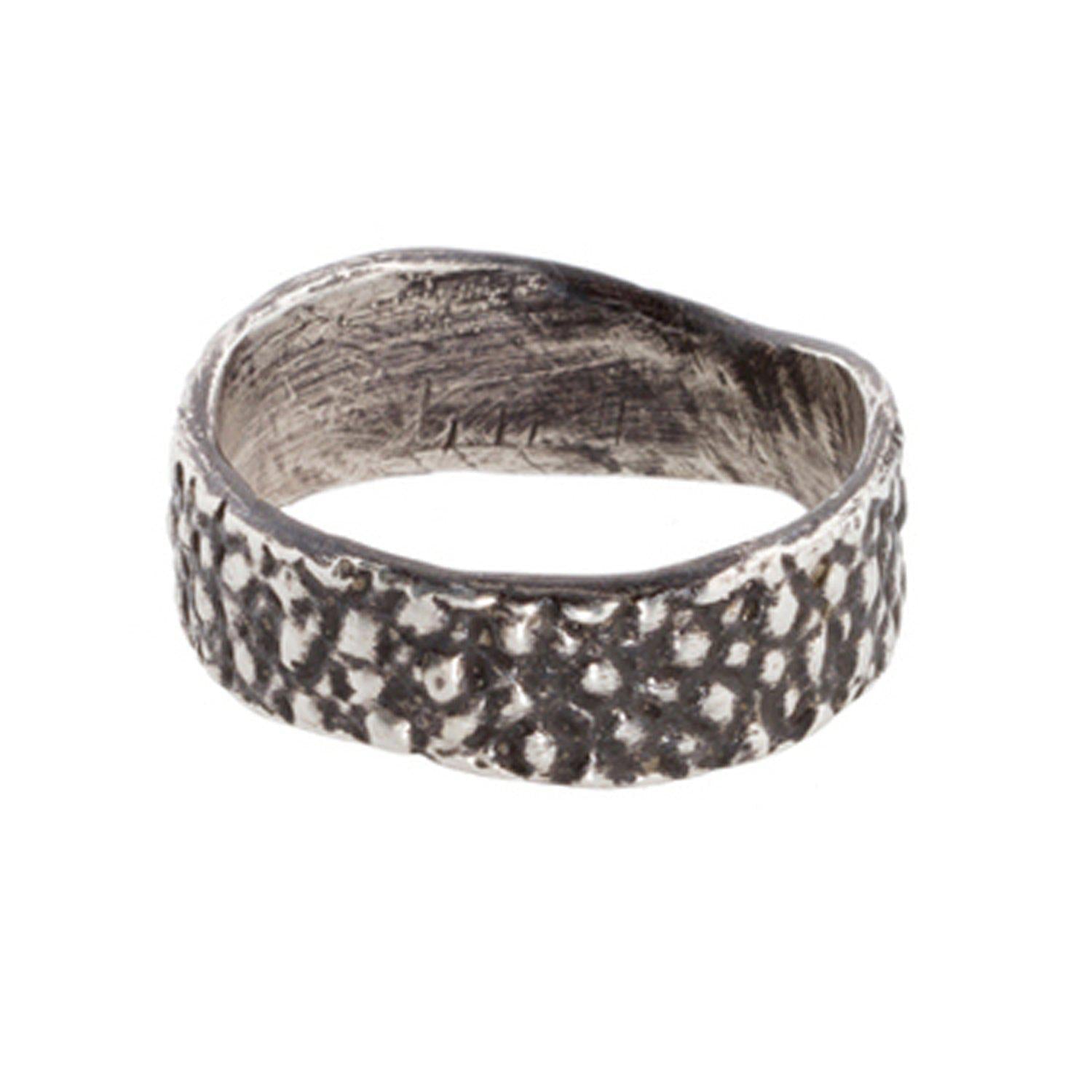 Oxidized Silver Stingray Thick Men's Band – Paxton Gate