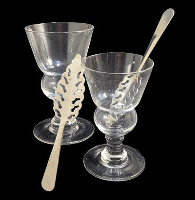 Vintage Crystal Absinthe Glasses with Spoon-Kitchen-The Wine Savant-PaxtonGate