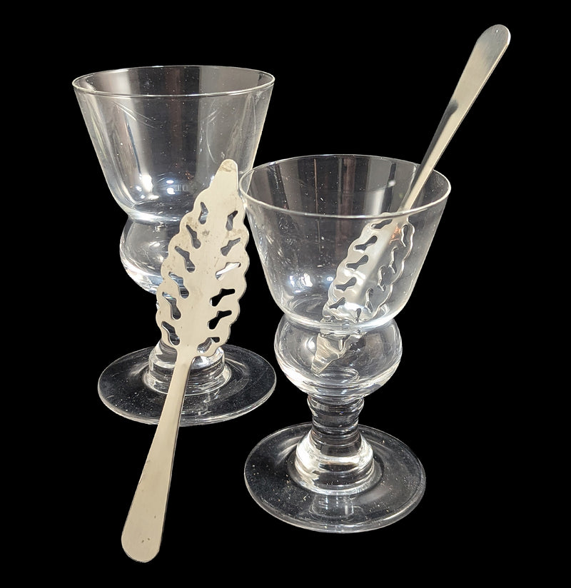 Vintage Crystal Absinthe Glasses with Spoon-Kitchen-The Wine Savant-PaxtonGate