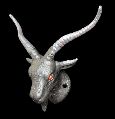 Black Cast Iron Baphomet Wall Hook-Decor-Zeckos-PaxtonGate