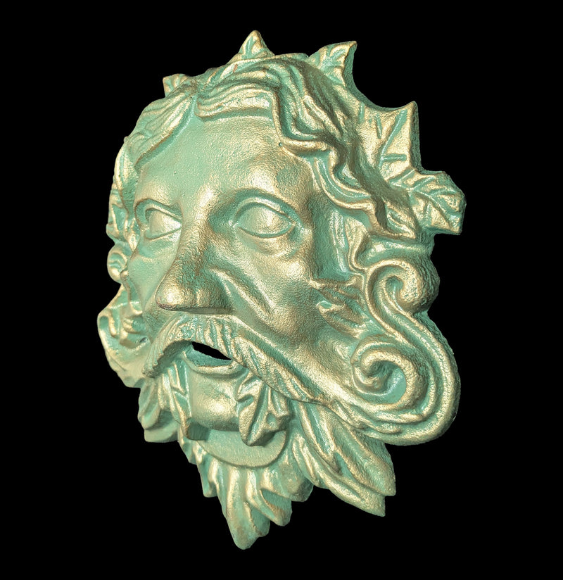 Cast Iron Green Man Wall Decor-Decor-Zeckos-PaxtonGate