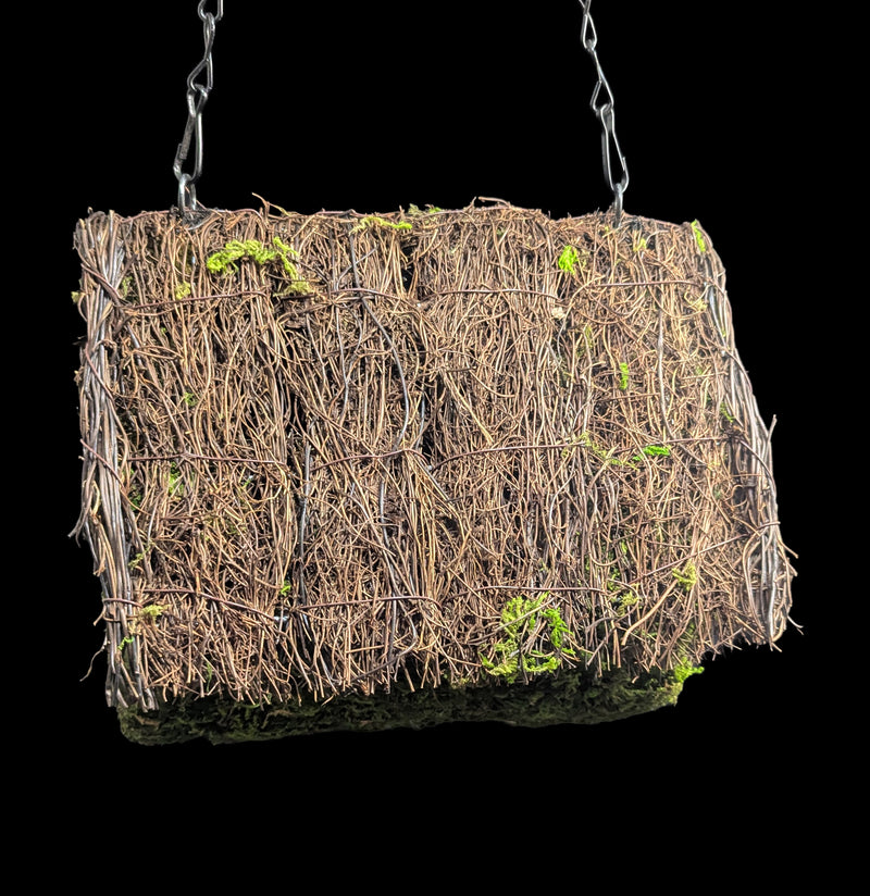 Log Woven Moss Birdhouse-Garden Supplies-SuperMoss-PaxtonGate