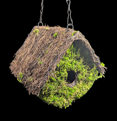 Log Woven Moss Birdhouse-Garden Supplies-SuperMoss-PaxtonGate