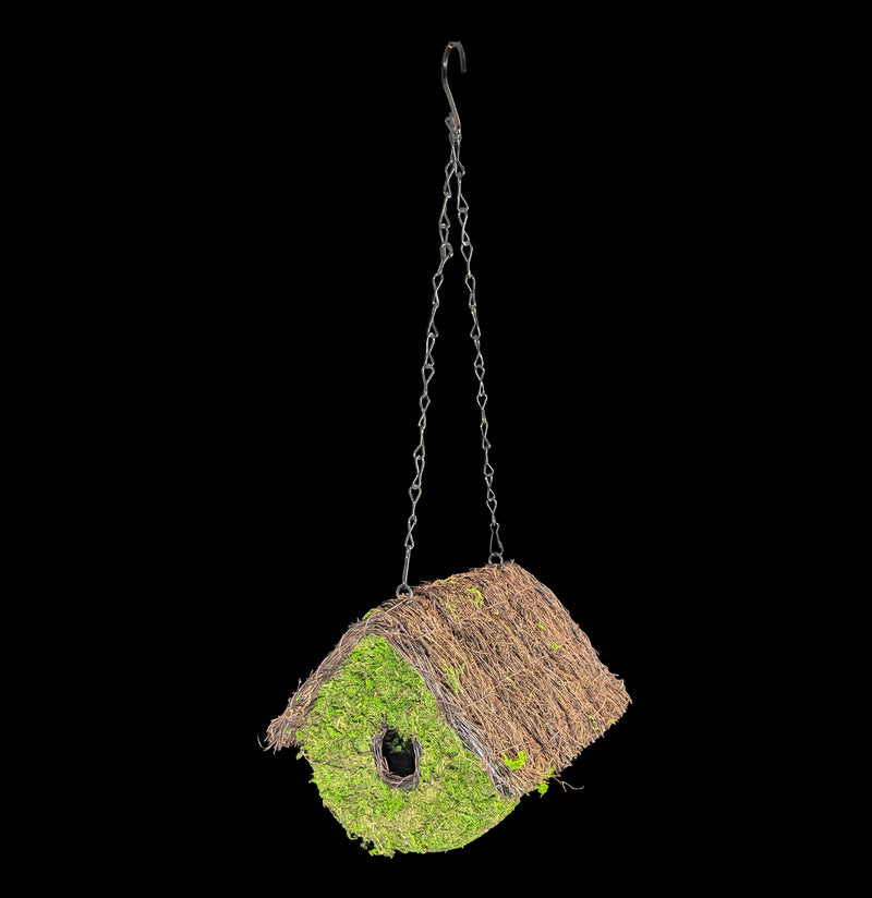 Log Woven Moss Birdhouse-Garden Supplies-SuperMoss-PaxtonGate
