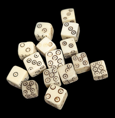 Six Sided Bone Die-Skulls & Bones-Driftstone Pueblo-PaxtonGate