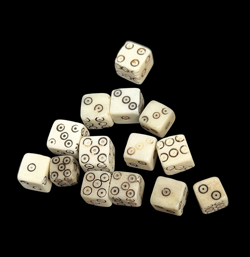Six Sided Bone Die-Skulls & Bones-Driftstone Pueblo-PaxtonGate
