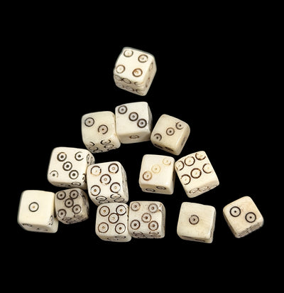 Six Sided Bone Die-Skulls & Bones-Driftstone Pueblo-PaxtonGate