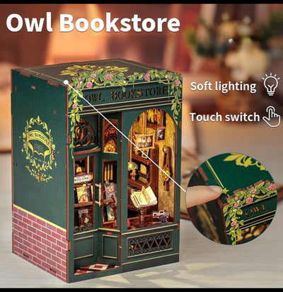 Owl Bookstore Book Nook Kit-Puzzles-Hands Craft-PaxtonGate