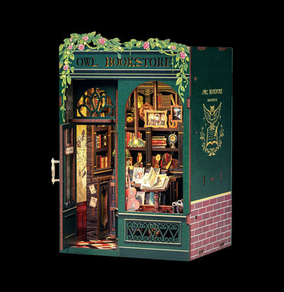 Owl Bookstore Book Nook Kit-Puzzles-Hands Craft-PaxtonGate