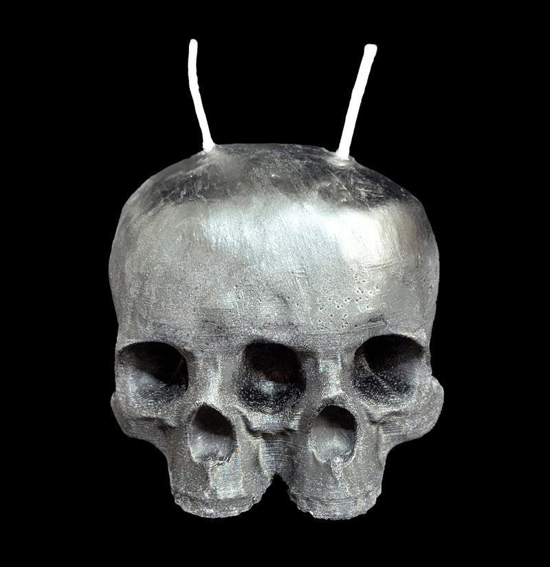 Conjoined Twin Skull Candle-Candles-Susan Schomigs Creations-PaxtonGate