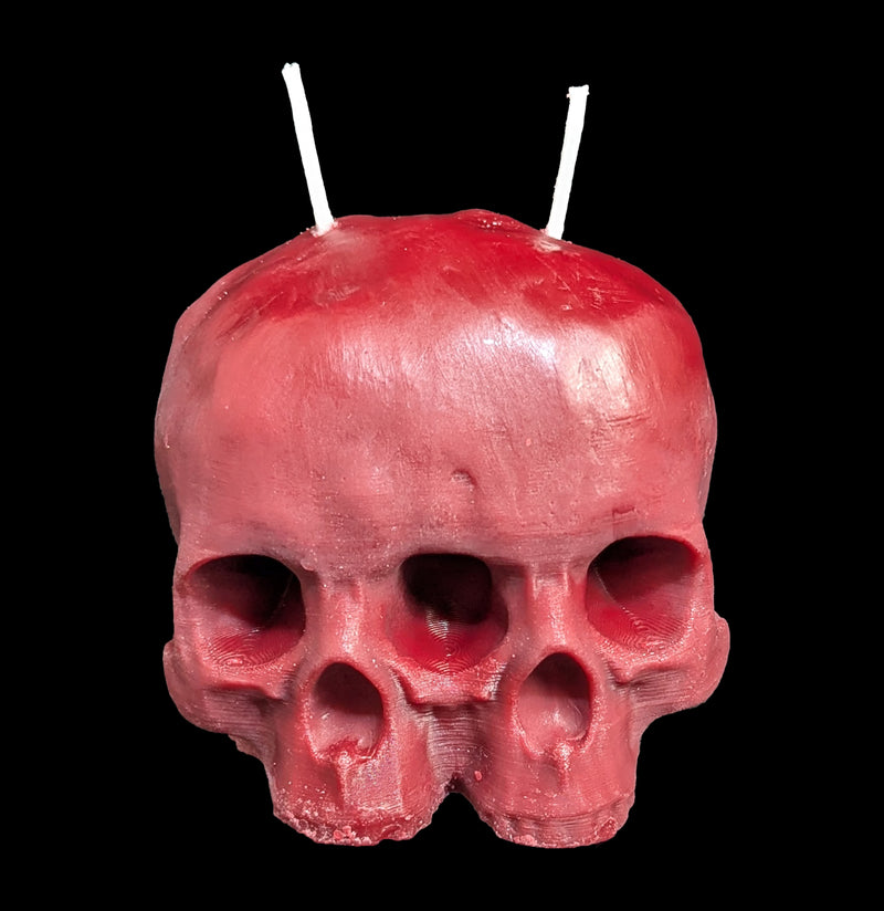 Conjoined Twin Skull Candle-Candles-Susan Schomigs Creations-PaxtonGate