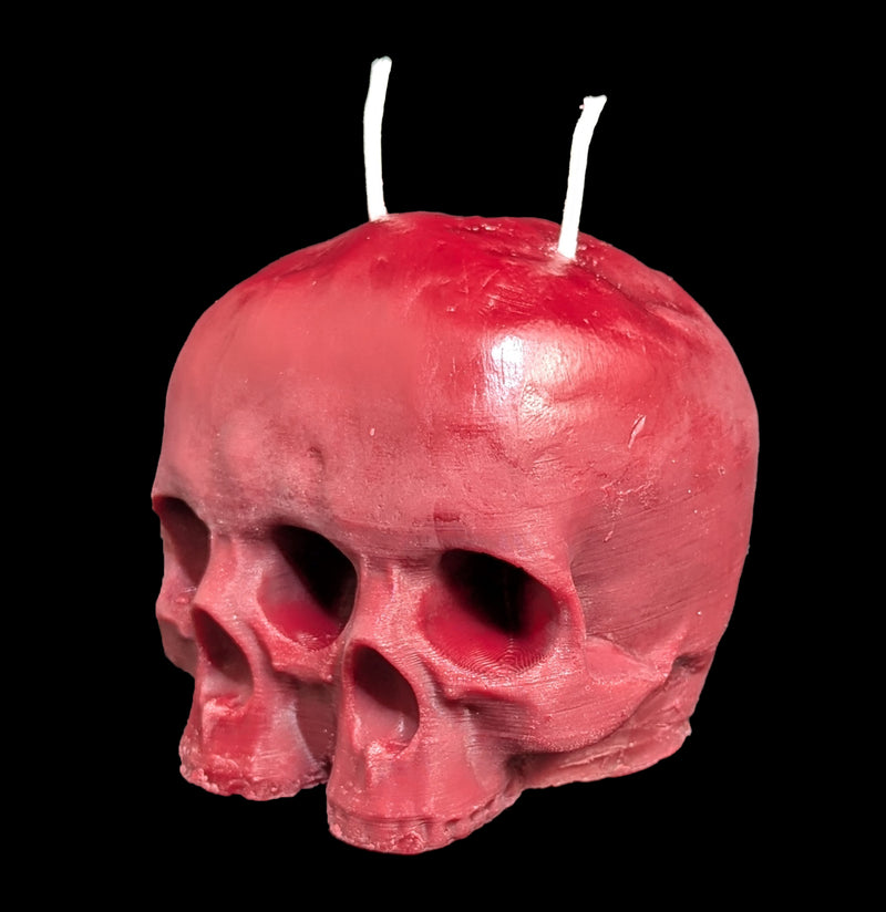 Conjoined Twin Skull Candle-Candles-Susan Schomigs Creations-PaxtonGate