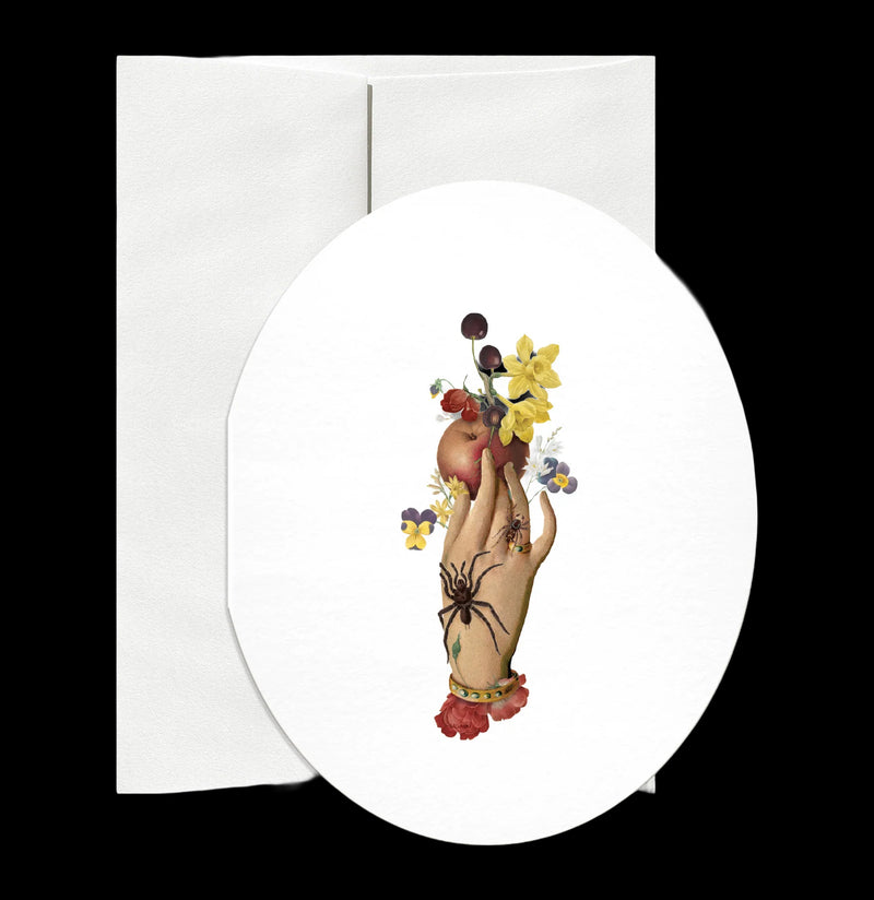 Apple Oval Greeting Card-Cards-Open Sea-PaxtonGate