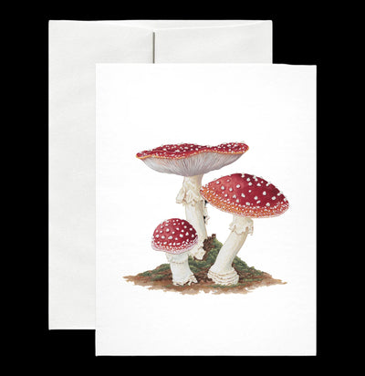 Amanita Muscaria Greeting Card-Cards-Open Sea-PaxtonGate
