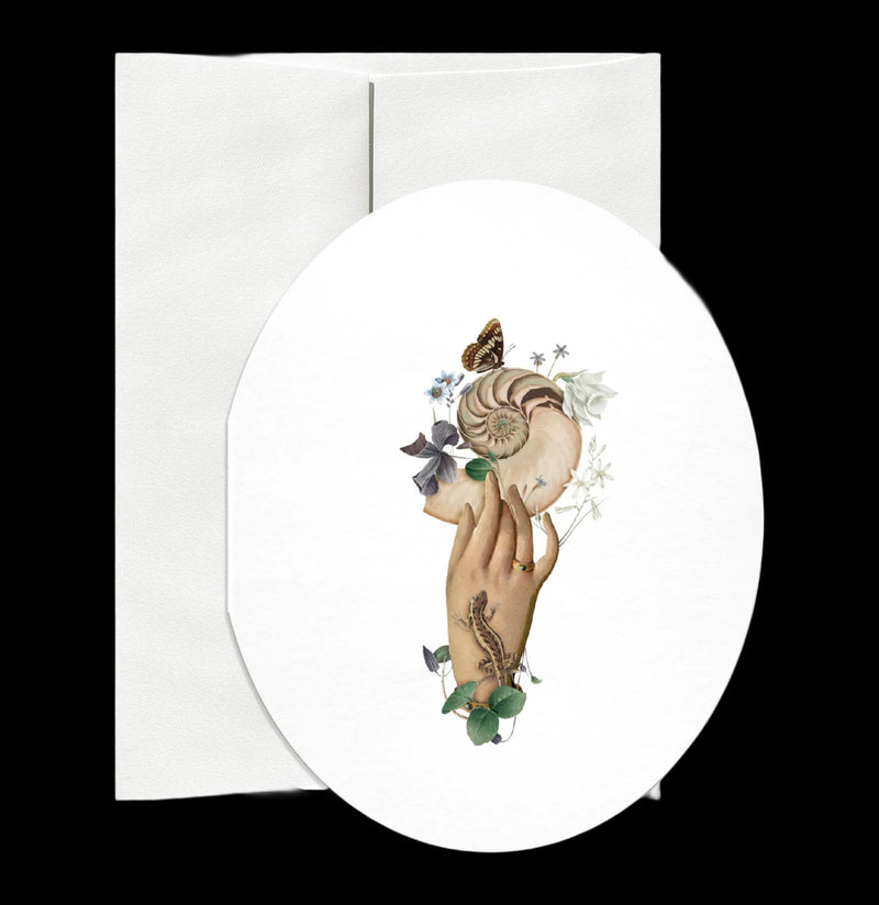 Nautilus Oval Greeting Card-Cards-Open Sea-PaxtonGate