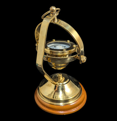 Nautical Brass Gimbled Compass-AntqRplica-DDecorStore-PaxtonGate