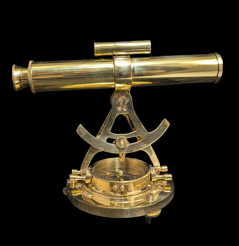 Tabletop Brass Telescope with Compass Base-Decor-Import Corner-PaxtonGate