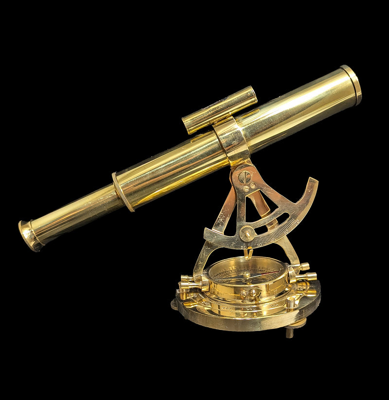 Tabletop Brass Telescope with Compass Base-Decor-Import Corner-PaxtonGate