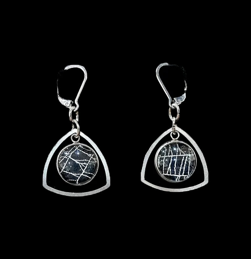 Spiderweb Soft Hollow Triangle Earrings-Earrings-Hell Kitten-PaxtonGate